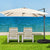 Garden Square Cantilever Umbrella with Tilt Adjustment Feature in Beige