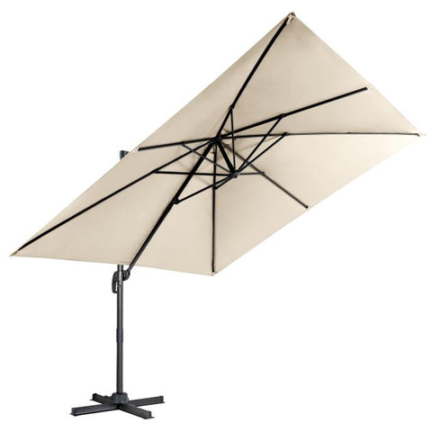 Garden Square Cantilever Umbrella with Tilt Adjustment Feature in Beige
