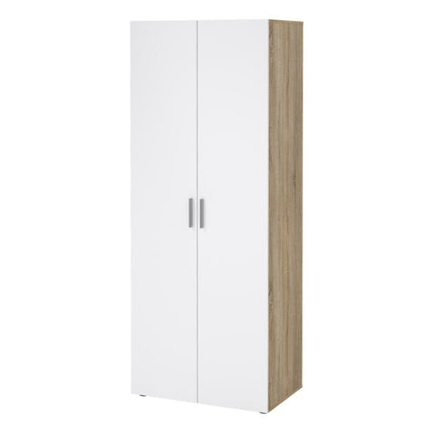 Versatile Sleek and Modern Wardrobe with Beautiful Oak Sides and Glossy Paint Finish
