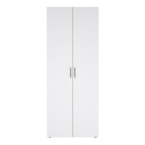 Versatile Sleek and Modern Wardrobe with Beautiful Oak Sides and Glossy Paint Finish