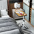 Lightweight Portable Multi-Purpose Bedside Table with Adjustable Height