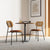 Honeycomb Backrest Set of 2 Dining Chairs with Linen Seating