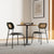 Honeycomb Backrest Set of 2 Dining Chairs with Linen Seating