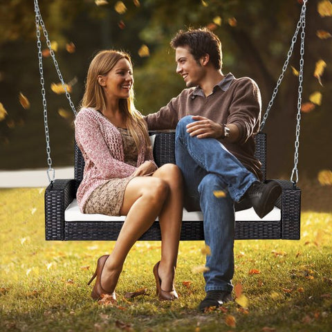 Wide and Comfortable Garden Swing with Removable Cushions