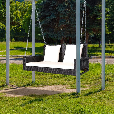 Wide and Comfortable Garden Swing with Removable Cushions