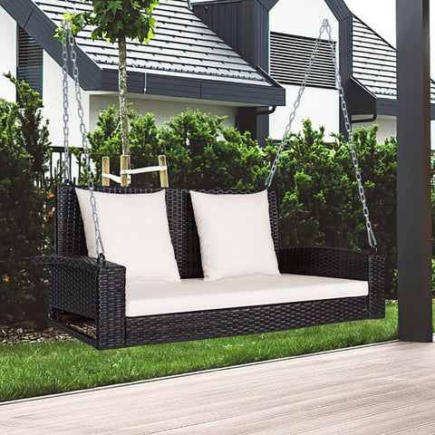 Wide and Comfortable Garden Swing with Removable Cushions