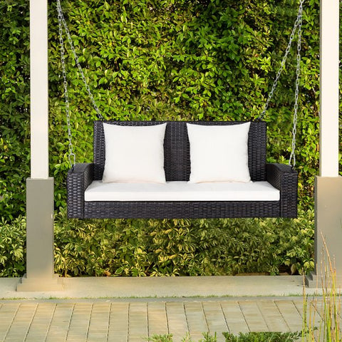 Wide and Comfortable Garden Swing with Removable Cushions