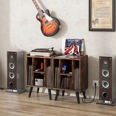 Multi-Purpose and Compact Side Table with Built-in Charging Station and Sturdy Frame