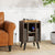 Multi-Purpose and Compact Side Table with Built-in Charging Station and Sturdy Frame