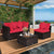 Garden Wicker Conversation Furniture Set with soft cushions and pillow in White