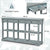 Large Retro Versatile Entryway Console Table with Drawers and Extra Shelf Storage