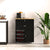 Sleek and Sturdy Kitchen Cart with Movable Wheels and Integrated Wine Rack