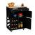 Sleek and Sturdy Kitchen Cart with Movable Wheels and Integrated Wine Rack