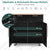 Elegant Mobile Kitchen Island with Ample Storage and Stylish Striped Wood Design