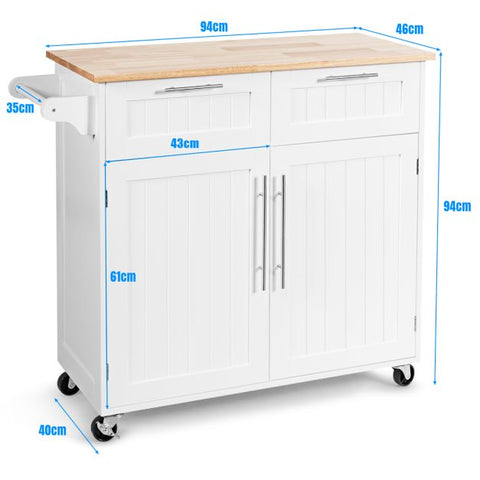 Elegant Mobile Kitchen Island with Ample Storage and Stylish Striped Wood Design
