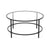 Stylish and Veratile Round Coffee Table with Tempered Glass Top