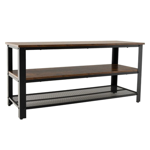 Multi-Function 3 Tier TV Stand with Sold Metal Frame and Ample Open Storage