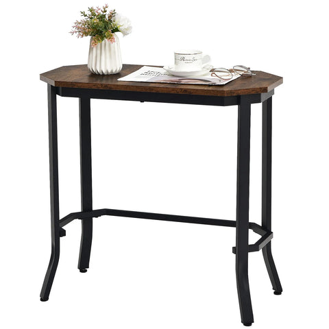 Compact and Spacious Side Table with Industrial Design and Steel Frame