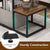 Open Design Industrial TV Stand with Metal Frame and Ample Storage Space in Rustic Brown