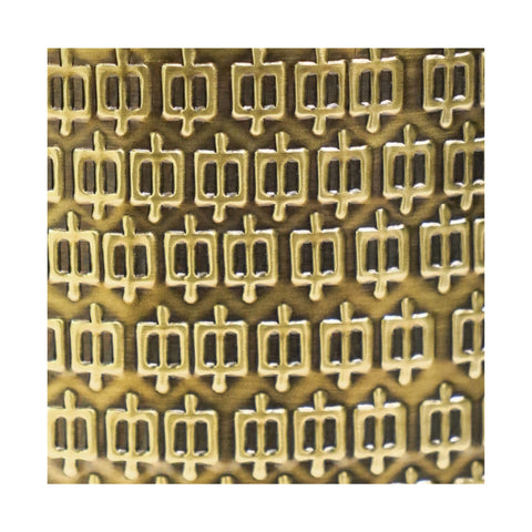 Elegant Hand-Finished Steel Plant Bowl with Gold-tone Embossing