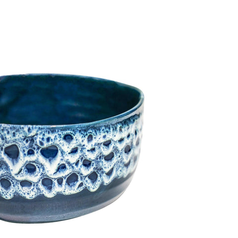 Dazzling Indoor Waterproof Planter with Reactive Glaze in Sapphire