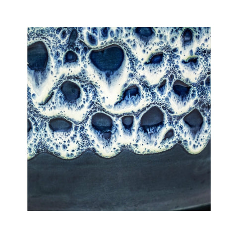 Dazzling Indoor Waterproof Planter with Reactive Glaze in Sapphire