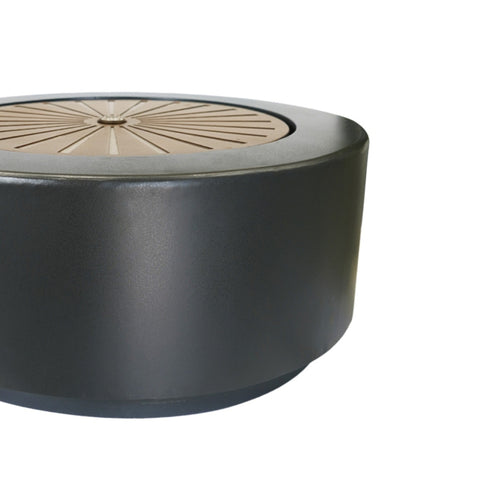 Designer Round Water Fountain with Ambient LED Lighting