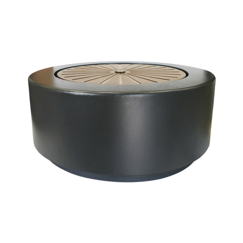 Designer Round Water Fountain with Ambient LED Lighting