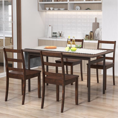 Classic Wooden Set of 2 Dining Chairs