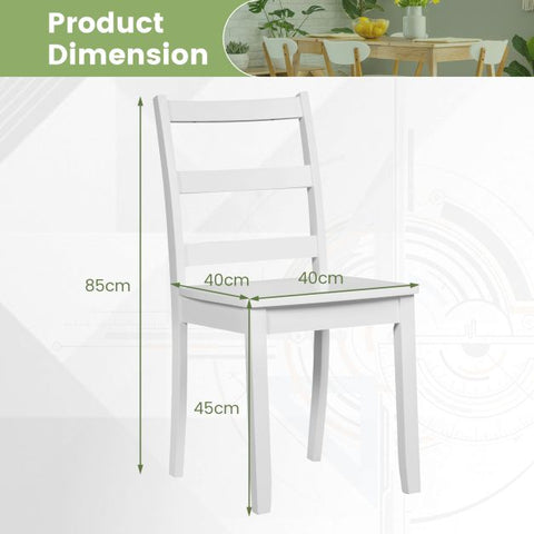 Classic Wooden Set of 2 Dining Chairs