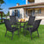 Outdoor Folding Dining Chair Set with Premium Fabric and Ergonomic Armrests