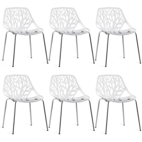 Set of 6 Modern Elegance Dining Chairs Modern Aesthetic Design