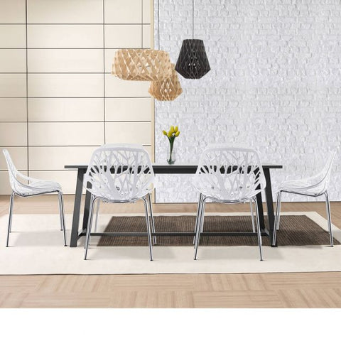Set of 6 Modern Elegance Dining Chairs Modern Aesthetic Design