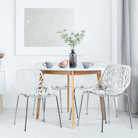 Set of 6 Modern Elegance Dining Chairs Modern Aesthetic Design