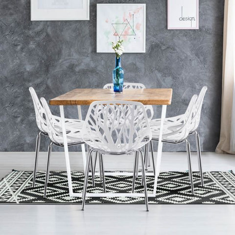 Set of 6 Modern Elegance Dining Chairs Modern Aesthetic Design