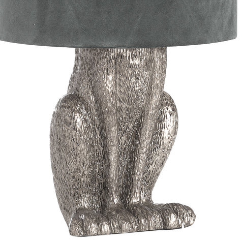 Unique and Elegant Resin Table Lamp with Brushed Nickel Hare Base