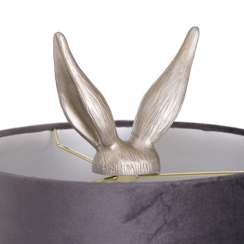 Unique and Elegant Resin Table Lamp with Brushed Nickel Hare Base