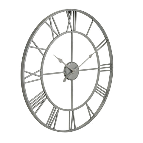 Unique and Modern Wall Lock with Grey Skeleton Clock Face Finish