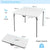 Outdoor Folding Camping Table with Handle and Water-Resistant Table Top