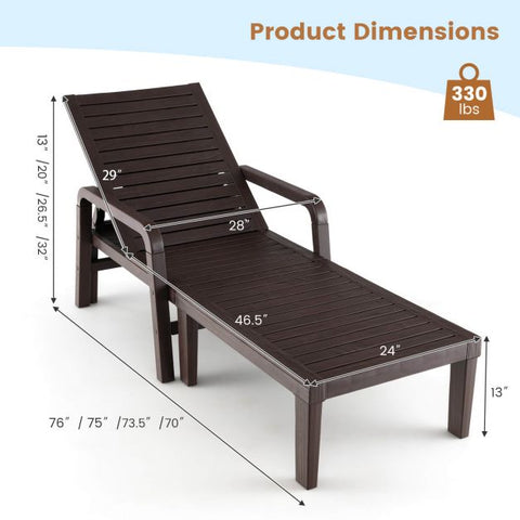 Outdoor Adjustable Lounge Chair