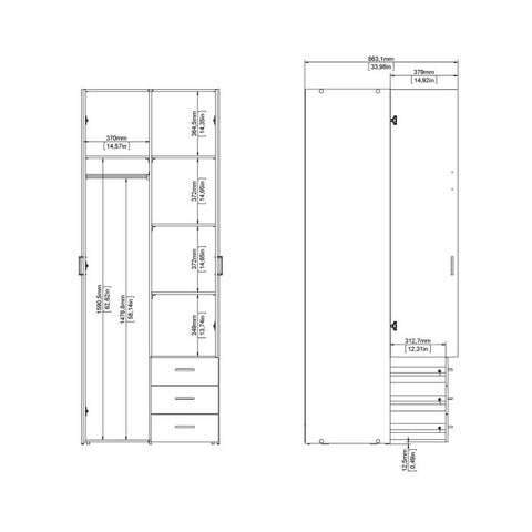 Modern and Minimalistic Wardrobe with Prine and Clean Finish