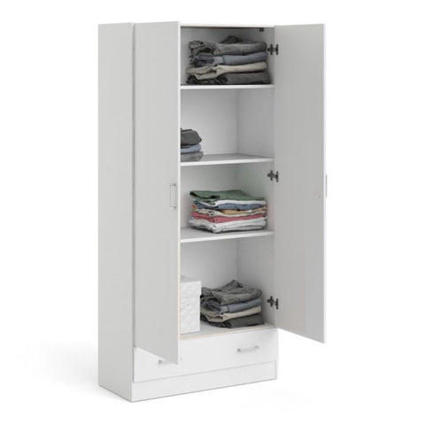 Minimalistic and Neat Wardrobe with Adjustable Hinges and Sleek Design