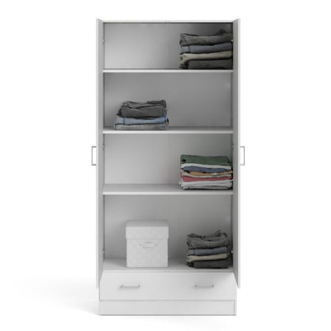 Minimalistic and Neat Wardrobe with Adjustable Hinges and Sleek Design