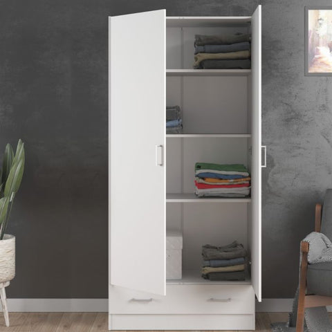 Minimalistic and Neat Wardrobe with Adjustable Hinges and Sleek Design