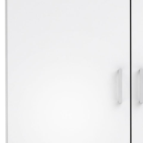 Minimalistic and Compact Versatile Wardrobe with Simple Design in White