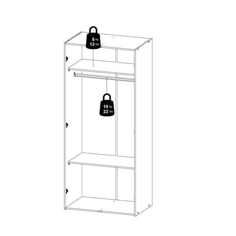 Minimalistic and Compact Versatile Wardrobe with Simple Design in White