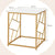 Elegant and Versatile Side table with Geometric Frame and Tempered Glass Top