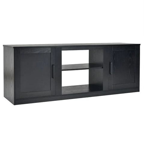 Neat Farmhouse Style Spacious TV Stand with Cabinets and 65 inch TV Capacity