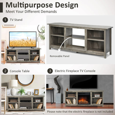 Rustic and Elegant Spacious TV Stand with Ample Storage