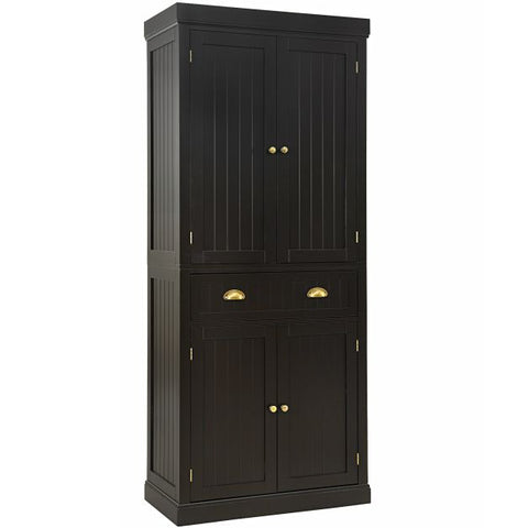 Multi-purpose Tall Kitchen Sideboard with Moveable Shelves and Sleek Doors